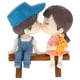 thumbnail image 1 of unbranded 1Par Estatua De Pareja En PVC Con Detallado Para De Hogar Color Azul, 1 of 6