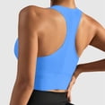 thumbnail image 4 of MYAOYI Wide Strap Sports Bra for Women Seamless Ribbed U Neck Workout Crop Top, 4 of 5