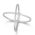 thumbnail image 2 of Beaux Bijoux Sterling Silver High-Polish "X" Criss-Cross Long Ring, 2 of 5