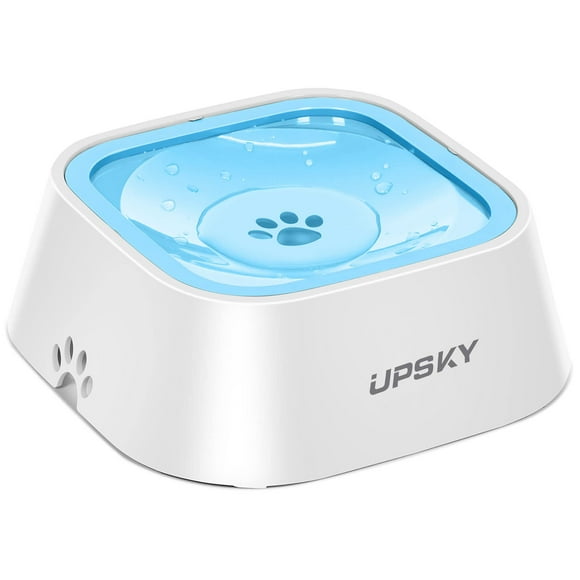 Dispensador de Agua para Mascotas UPSKY con Cuenco Antideslizante de Bebida Lenta 1L