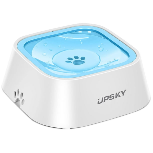 Dispensador de Agua para Mascotas UPSKY con Cuenco Antideslizante de Bebida Lenta 1L