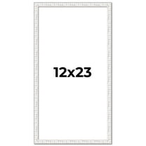 12x23 Frame White Real Wood Picture Frame Width 0.75 inches | Interior Frame Depth 0.5 inches |
