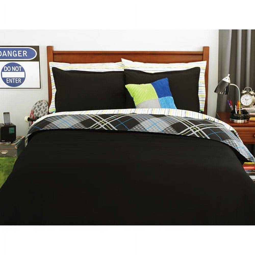 Your Zone Twin Size Duvet, Boy Plaid - image 2 of 2