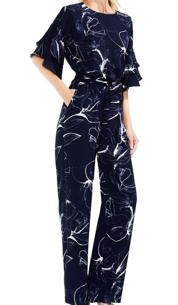 vince camuto ruffle jumpsuit