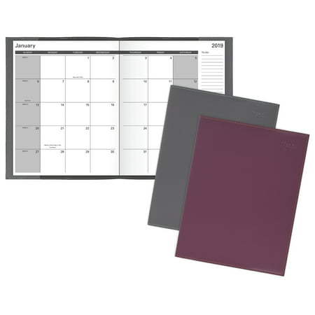 Mead Classic Faux Leather Monthly Planner -