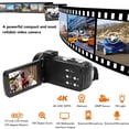 thumbnail image 3 of Cámara de video digital, 4K 56MP HD Selfie Selfie Camina de Videos Videocámara para vlogging, 3 of 7