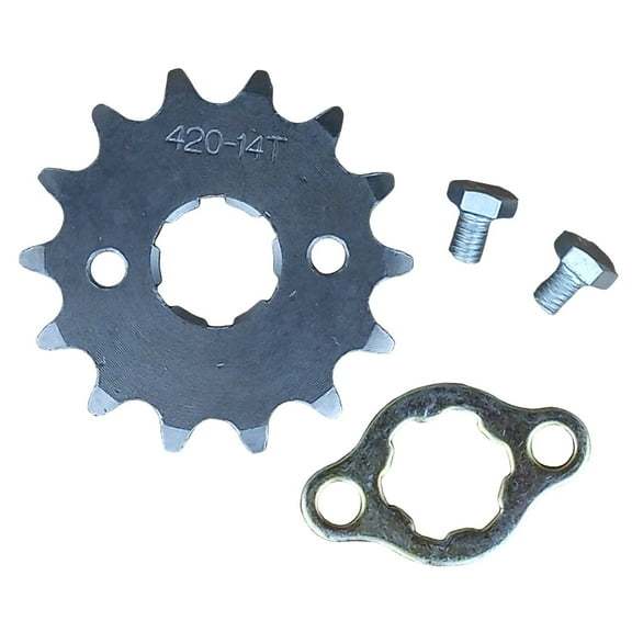14 Teeth 20mm 420 Front Chain Engine Sprocket  - for 50cc, 70cc, 90cc, 110cc, 125cc, Dirt Pit Bike, Mini Bike, ATV, 4 Wheeler, Moped