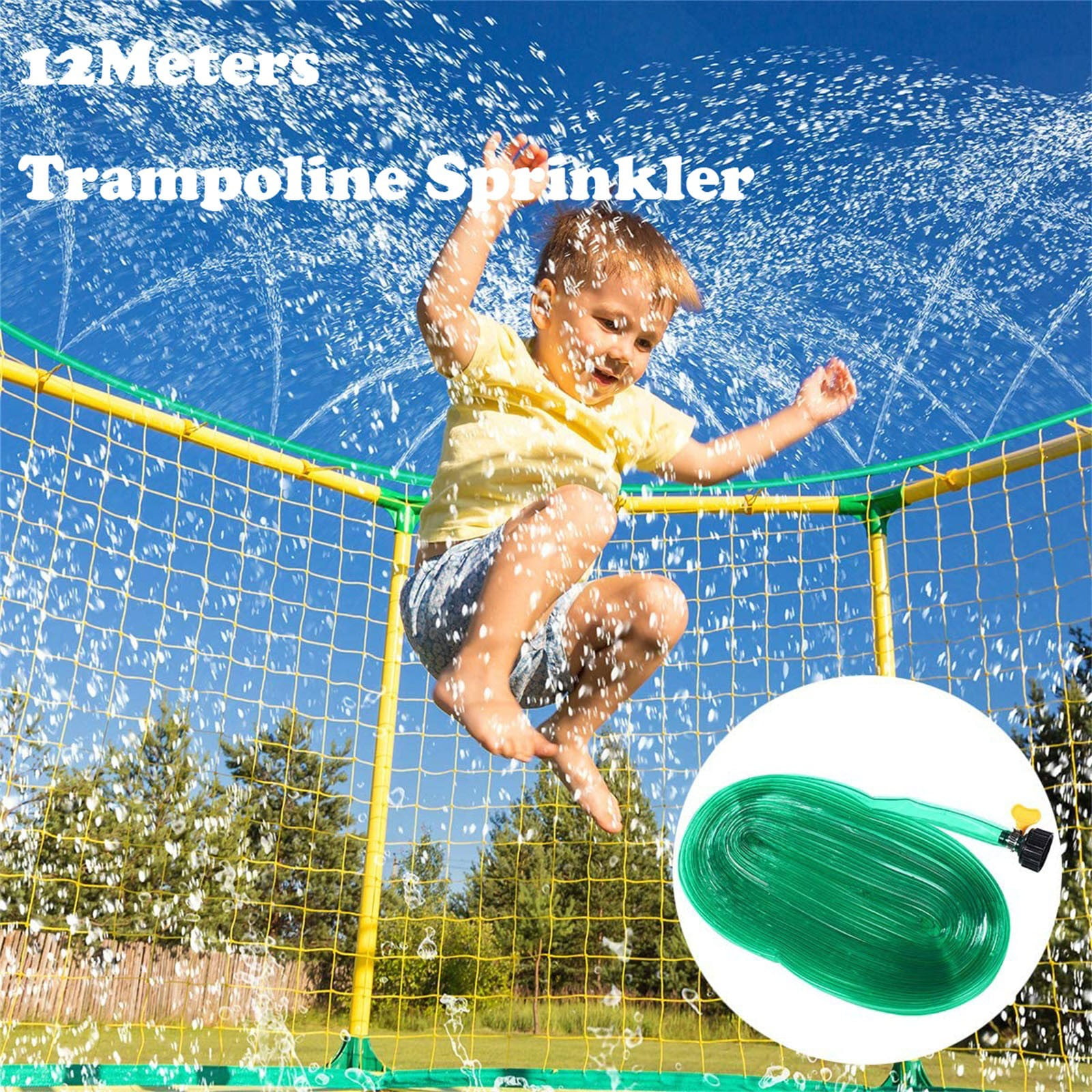 Details about   Inflatable Trampoline Mini w/ Enclosure Net Jumping Mat Indoor Outdoor for Kids 