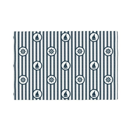 

Placemats Set of 4 Nautical1 Heat Resistant Non - Slip Place mats Waterproof table mat for Kitchen Dining-6片装