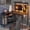 Carbon Fiber, variant on Bestier 42 inch Desk,Gaming Desk with LED Lights & Power Outlet, Reversible Office desk,L Shaped Desk with Hutch & Storage Shelves, Carbon Fiber