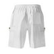 thumbnail image 5 of pstuiky Pantalones cortos para hombre, Pantalones cortos versátiles de color sólido con múltiples bolsillos y cintura elástica con cordón para hombre Pantalones cortos para correr para hombre, 5 of 6