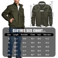 thumbnail image 6 of TACVASEN Men's Winter Warm Fleece Lined Jacket Thicken Windbreaker Cargo Coat with 7 Pockets Casual Work Field Outwear Army Green XL, 6 of 8