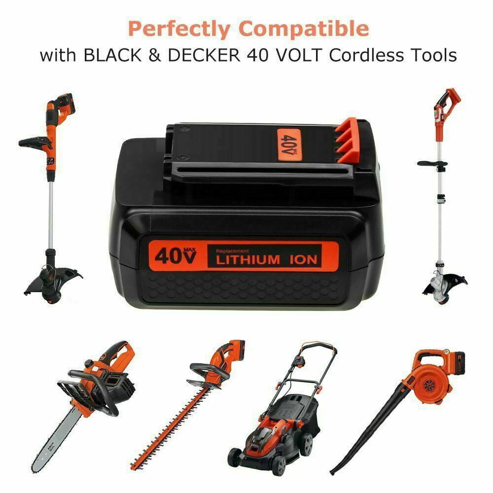 2Pack 40 Volt MAX 3.6Ah Lithium ion Replacement Battery Compatible with Black and Decker 40V Battery LBX2040 LBXR36 LBXR2036 LST540 LCS1240 LBX1540 LST136W 40V Cordless Power Tools