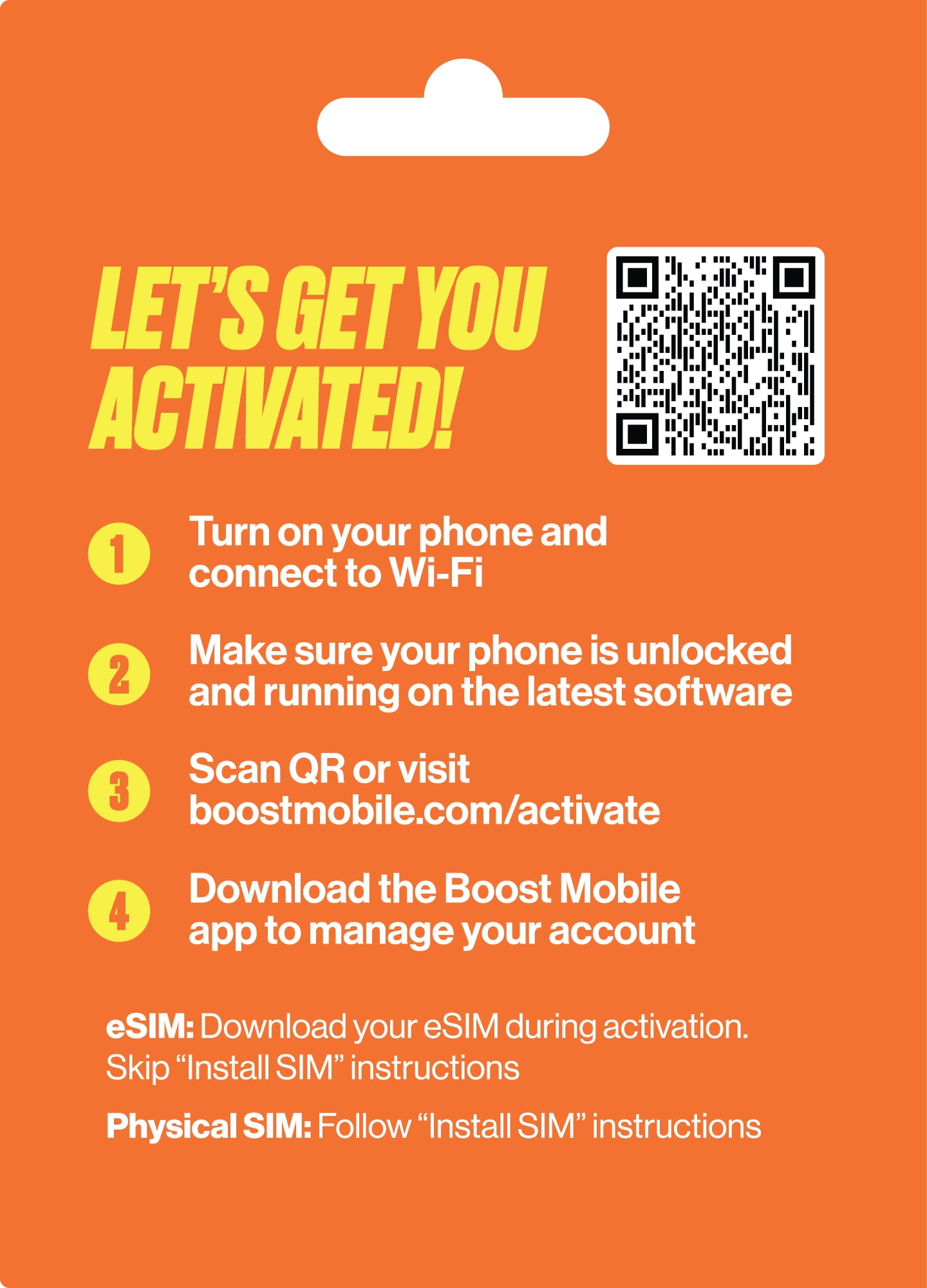 Boost Mobile Preloaded SIM Card, Bring Your Own Device, 3month Plan - Unlimited Talk/Text, 3GB of Data