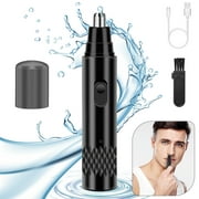 Nose Hair Trimmer for Men Women, Painless USB Rechargeable Ear and Nose Hair Trimmer Clipper, Waterproof Dual Edge Blades Eyebrow Facial Hair Removal Nose Clippers