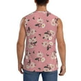 thumbnail image 4 of Fotbe Men's Rose Flowers Print Men's Sleeveless Muscle Tank Tops Casual T-Shirts for Gym Workout Beach-XX-Large, 4 of 8