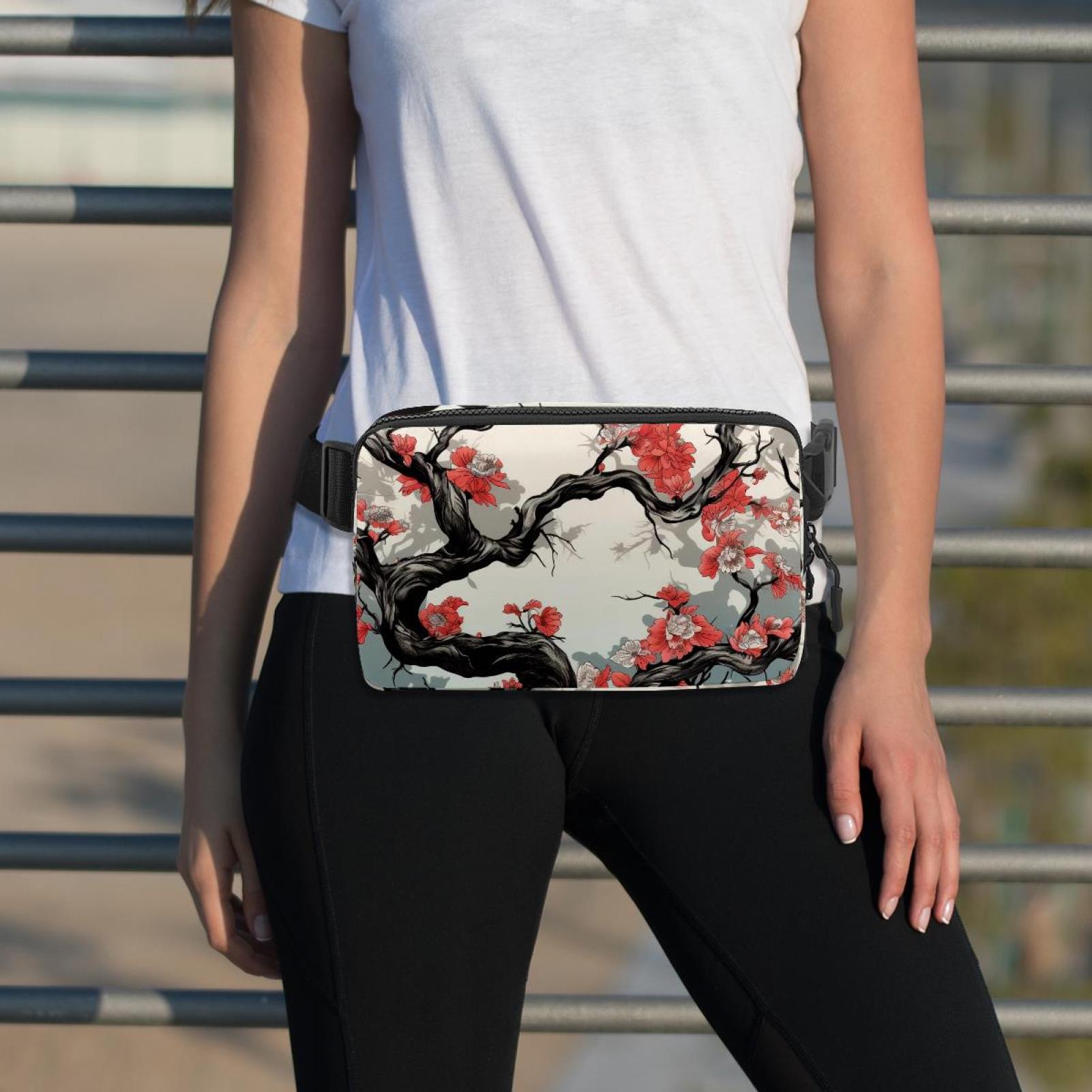 Tree Running Belt Waist Bag Fanny Packs, Lightweight Adjustable with Extension Strap, Unisex