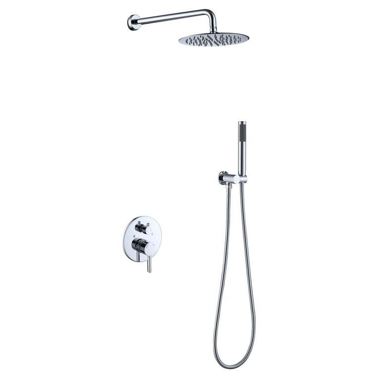 8/10 Chrome Rainfall Shower Set System Thermostatic With Hand Shower