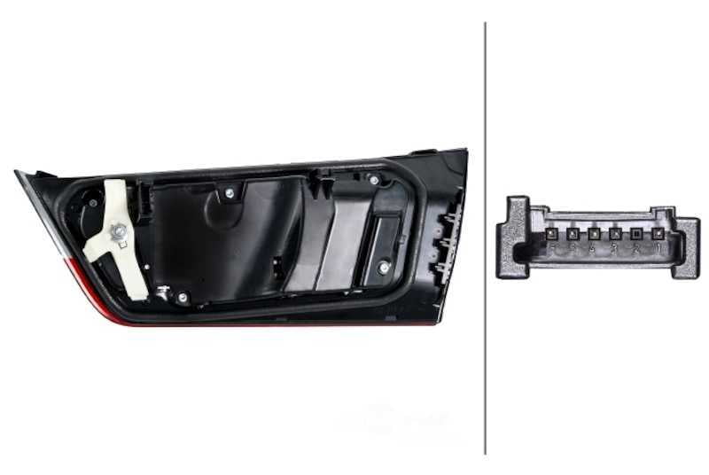 Hella 013174531 OE, HELLA with rear fog Light (LED) with tailLight (LED) Inner Section 12V SAE LED