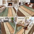 thumbnail image 5 of 8'x10' Area Rugs, Green Brown Farmhouse Indoor Outdoor Area Rug for Living Room Bedroom, Vintage Wooden Washable Bathroom Rugs Kitchen Floor Carpet Mats Home Decor Aesthetic, 5 of 8