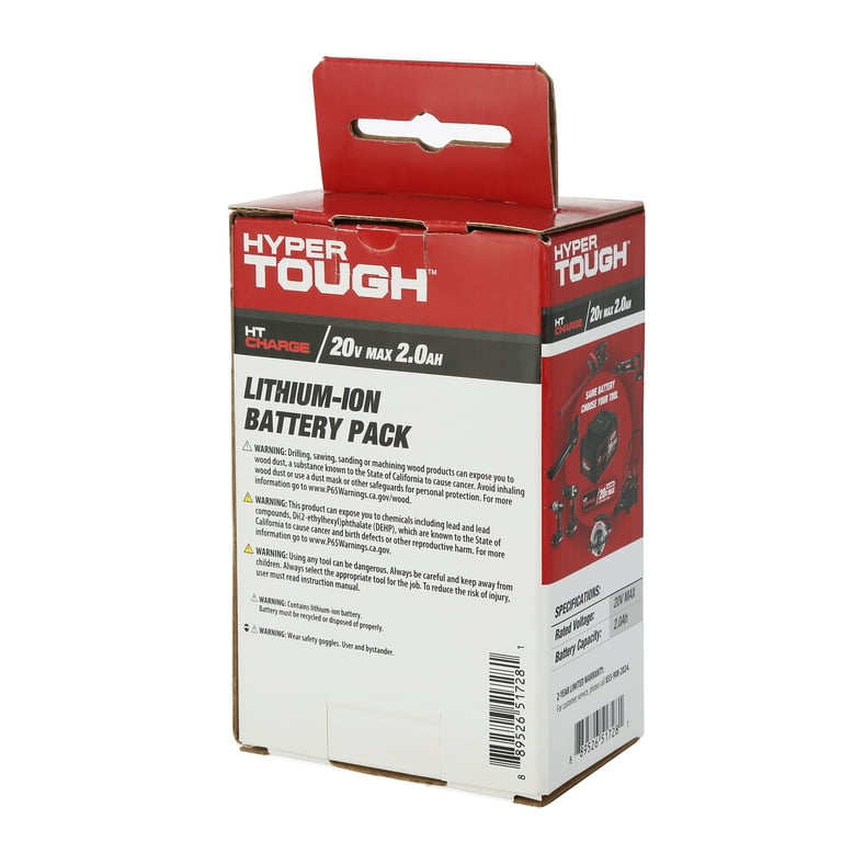 Hyper tough 20v max battery hotsell