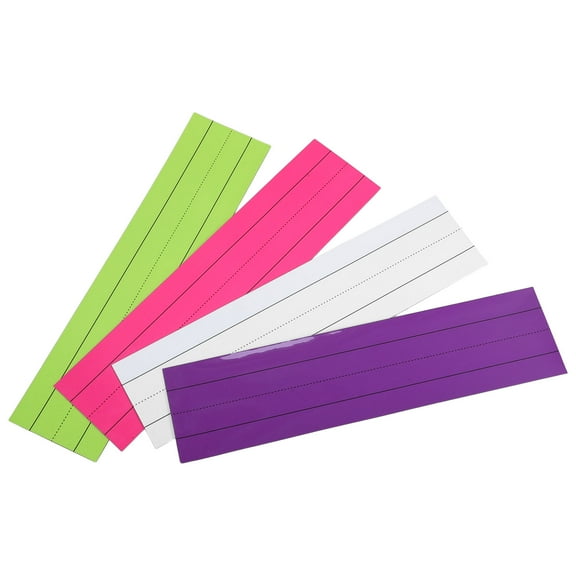 FRCOLOR 4pcs Reusable Magnetic Sentence Strip For Classroom And Home Dry Erase Write On Magnets Sticker For Teachers And Organizing Information