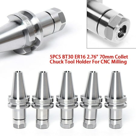 

CNCEST 5pcs BT30 ER16 50mm 2.76 Collet Chuck Tool Holder Balanced M12 12000RPM