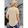 thumbnail image 1 of POGLIP Blouse de Drapé Charismatique Abricot Femme, 1 of 6