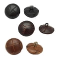 thumbnail image 2 of Genuine Vintage Leather Buttons - Black - Brown - Dark Brown - 6 Pack, 2 of 2