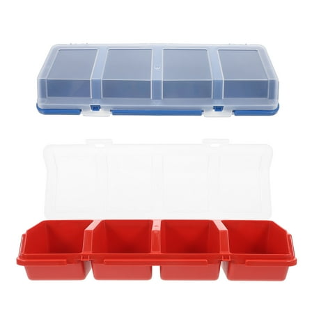 OUNONA  2 Pcs Small Parts Storage Organizer Screw and Nail Organizers Box