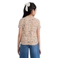 thumbnail image 2 of Levi Strauss Signature Girls Ruched Short Sleeve Top, Size 4-16, 2 of 7