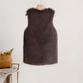 thumbnail image 5 of cllios Women's Fashion Medium Length Faux Fur Vest Warm Women's Vest Coat Faux Fur Tops, 5 of 5