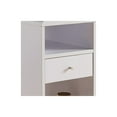 thumbnail image 3 of 20 Inch Rolling Chairside Table Single Drawer 2 Open Shelves Crisp White, 3 of 6