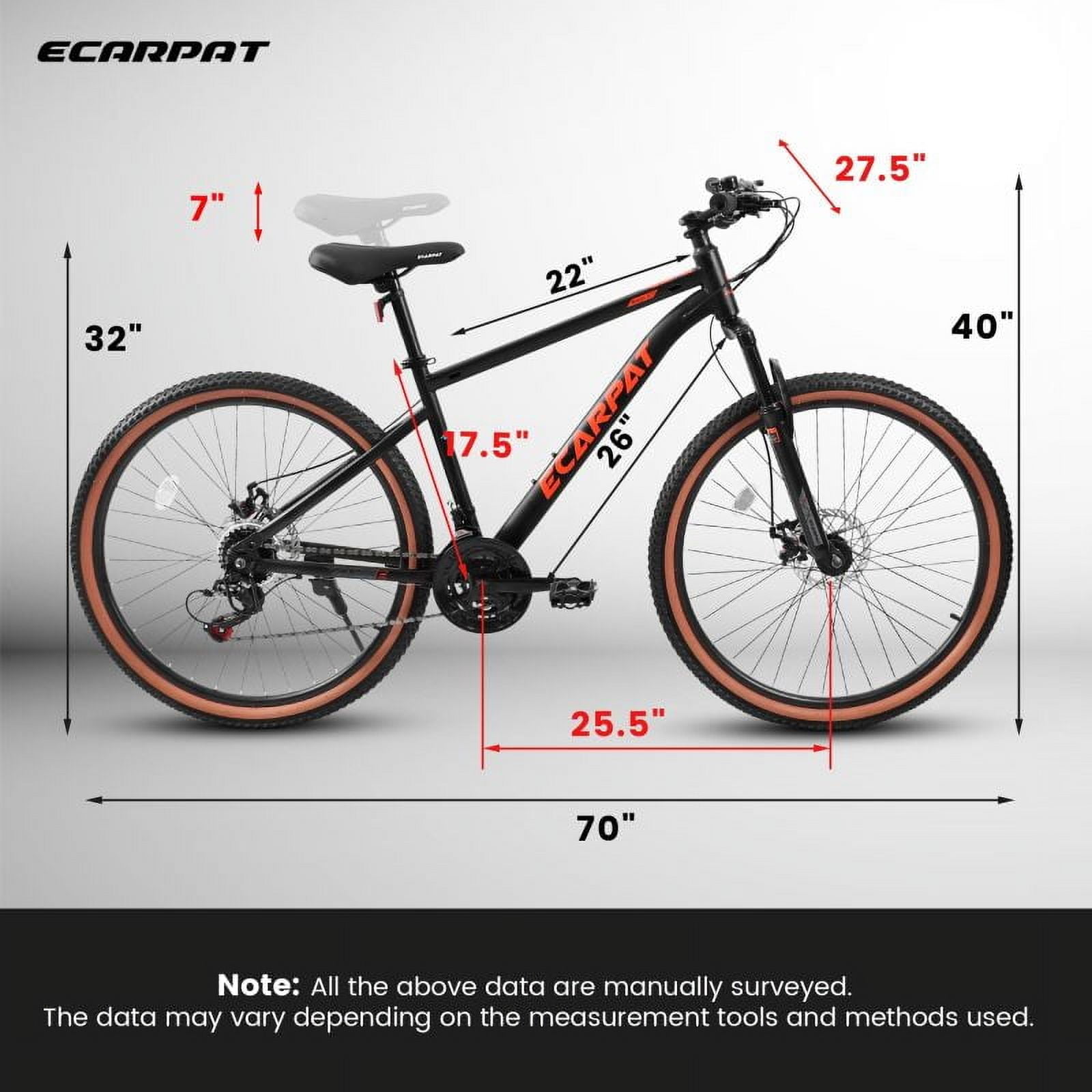27.5 Inch Mountain Bike for Adults High Carbon Steel Frame Disc Brakes Stylish Brown Edge Tires for Commuting and Exploration