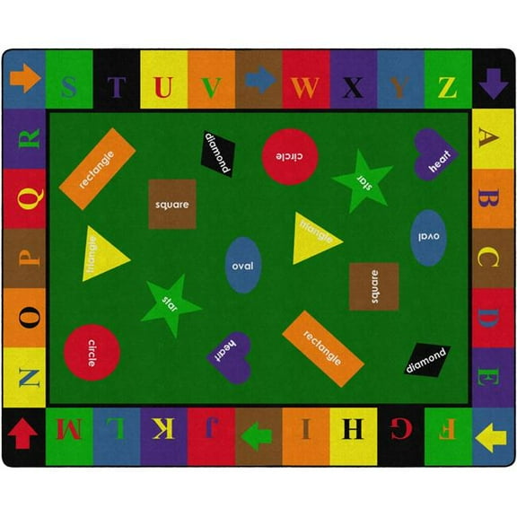 Flagship Carpets FE116-44A 7 ft. 6 in. x 12 ft. Simple Shapes Rug - Rectangle