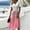 07-Pink, variant on Women Smooth Polyester Wrap V Neck Short Sleeve Floral Print High Waist Split Hem Casual Midi Dress 05-Gray M