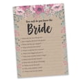 thumbnail image 2 of Inkdotpot 50-PackRustic Kraft FloralHow Well Do You Know The Bride Bridal Shower Bachelorette PartyGameWho Know The Bride Best ActivityCards, 2 of 7