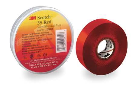 1 per pack 3/4'' X 66' 3M Super 35 Red Electrical Tape