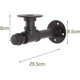 thumbnail image 2 of grid cool Pipe Bracket, Industrial Style Wall Shelf Bracket, Black Bracket, Decorate Kitchen, Living Room, Bedroom, Office., 2 of 5