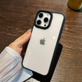 thumbnail image 4 of for iPhone 15 Pro Max Phone Case 6.7 inch, Fashion Luxury, Shockproof Soft TPU & Clear Hard pc Black Titanium, 4 of 12