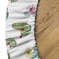 thumbnail image 5 of Ambesonne Cactus Fitted Round Tablecloth, Hawaiian Bouquet Vintage, 45"- 56" Diameter, Multicolor, 5 of 5