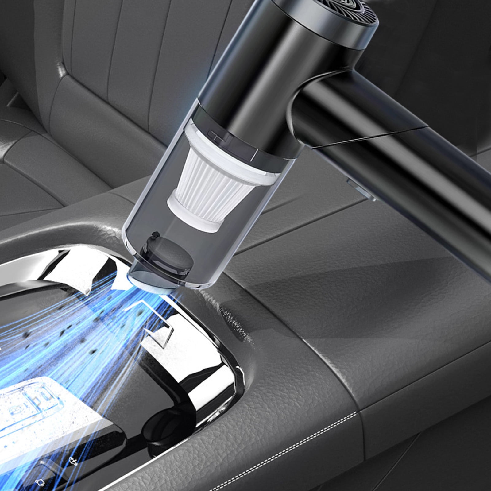 Handheld Car Vacuum Cleaner with Powerful Suction, Portable Mini Vacuum for Car Cleaning, Foldable Design, 6000Pa Suction Power, Multi-Accessories, Ideal for Interior and Small Spaces
