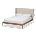 thumbnail image 4 of Baxton Studio Brooklyn Mid-Century Modern Walnut Wood Platform Bed, Multiple Sizes, Multiple Colors, 4 of 21