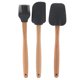 thumbnail image 1 of Juego de 3 uds de espátula con mango de madera, raspador de cepillo de aceite para utensilios de cocina NoStick, tostadores, utensilio de cocina, 1 of 8