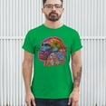 thumbnail image 3 of Tee Hunt Dean Russo Cute Gorilla T-Shirt Colorful Silverback Ape Art Men's Tee, Green, Large, 3 of 5