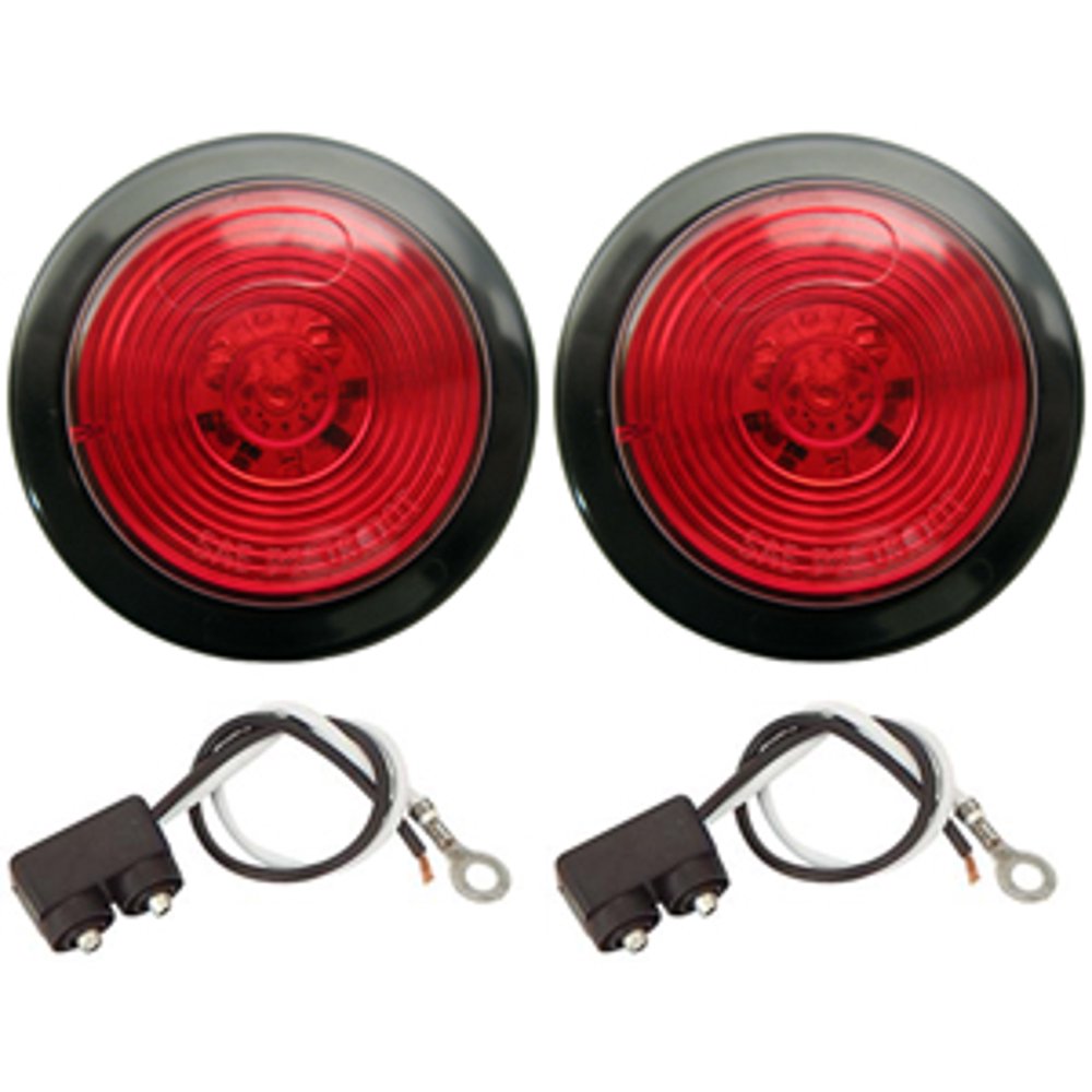 2" Red 10 LED Truck Trailer Semi Boat RV Marker Lights