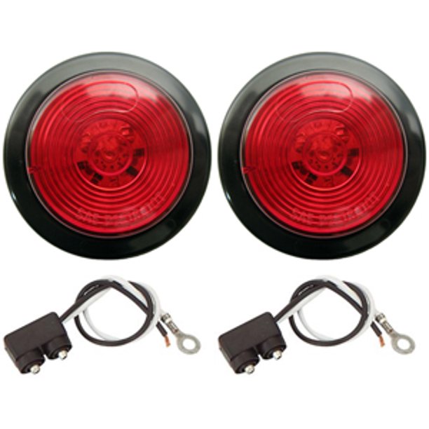2" Red 10 LED Truck Trailer Semi Boat RV Marker Lights