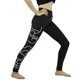 thumbnail image 2 of Mujeres Deportes Gimnasio Yoga Correr Fitness Leggings Pantalones Entrenamiento Pantalones Atléticos (Negro S), 2 of 5
