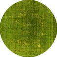 thumbnail image 1 of Ahgly Company Machine Washable Indoor Round Oriental Yellow Industrial Area Rugs, 7' Round, 1 of 4