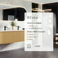 thumbnail image 7 of Eviva Haven 71"W x 22"D Oak Wall-mounted Bathroom Vanity with White Solid Surface Integrated Sink Top, 7 of 7